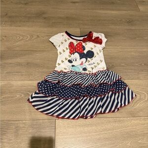 Disney Minnie Mouse Striped Dress - Red, White, and Navy